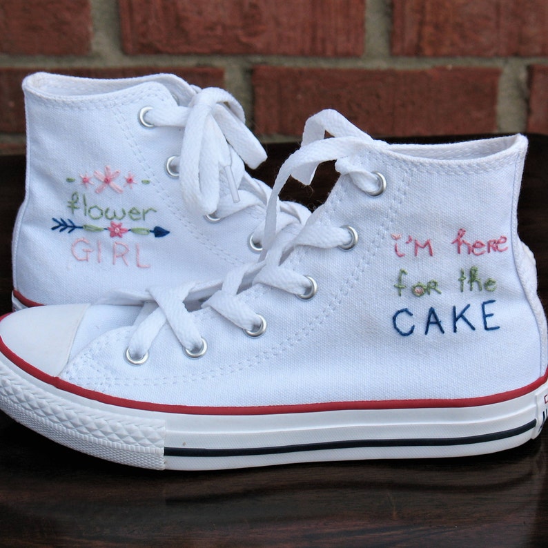 converse with little flowers