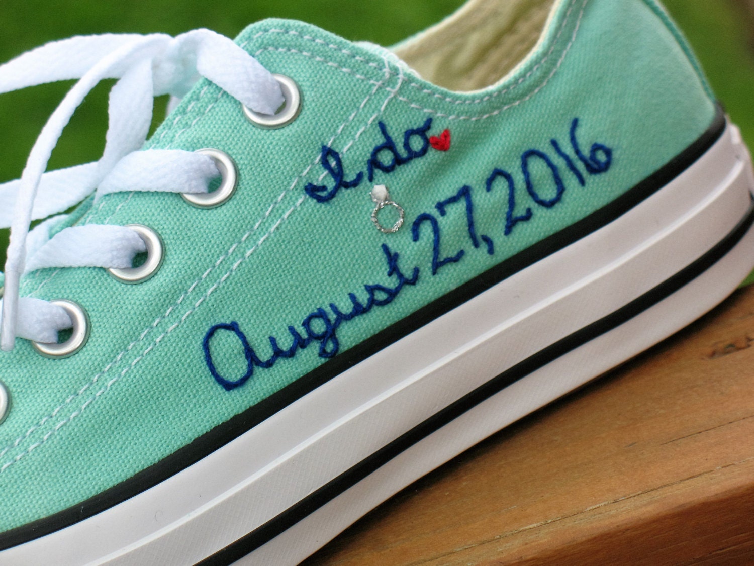 Custom Converse Custom Wedding Sneakers Wedding Converse Etsy
