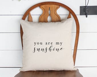 YOU ARE My SUNSHINE Pillows | farmhouse pillows, farmhouse style gift, fixer upper decor, Joanna Gaines, fixer upper style