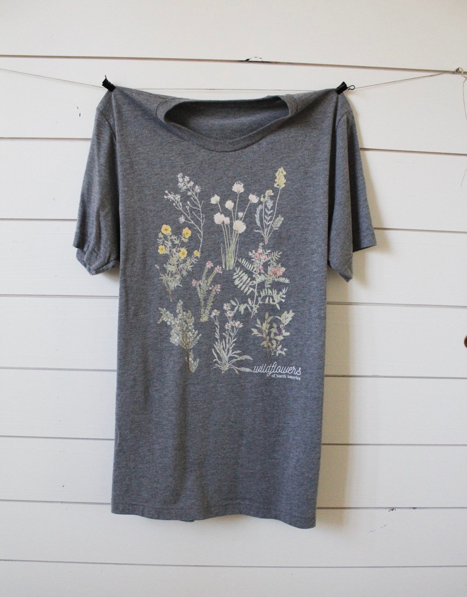 Wildflower t-shirt womens wildflower shirt gardening shirt | Etsy