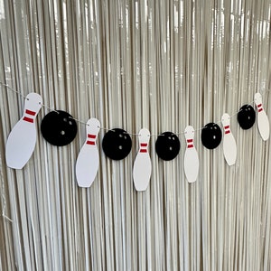 Bowling Pin Garland, Bowling Pin Banner, Bowling Ball Garland, Bowling Ball Banner, Bowling Party Decor, Bowling Tournament Decor