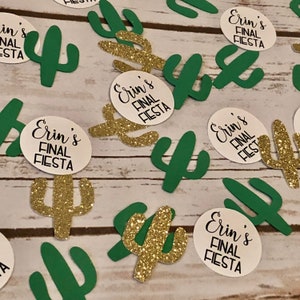 CUSTOM Bachelorette Party Confetti, Final Fiesta Confetti, Cactus Bachelorette Confetti, Cactus Party Confetti, Bachelorette Table Decor