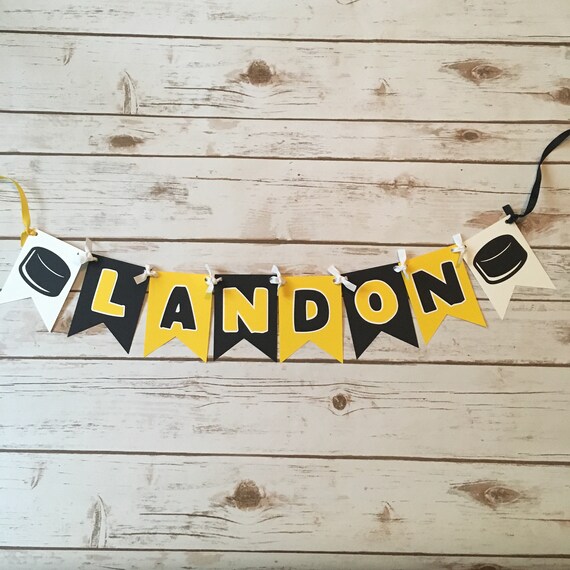 CUSTOM Hockey Birthday Banner - You Choose Colors - Hockey Birthday Bunting, Hockey Happy Birthday, Sports Birthday Decor,Hockey Party Decor