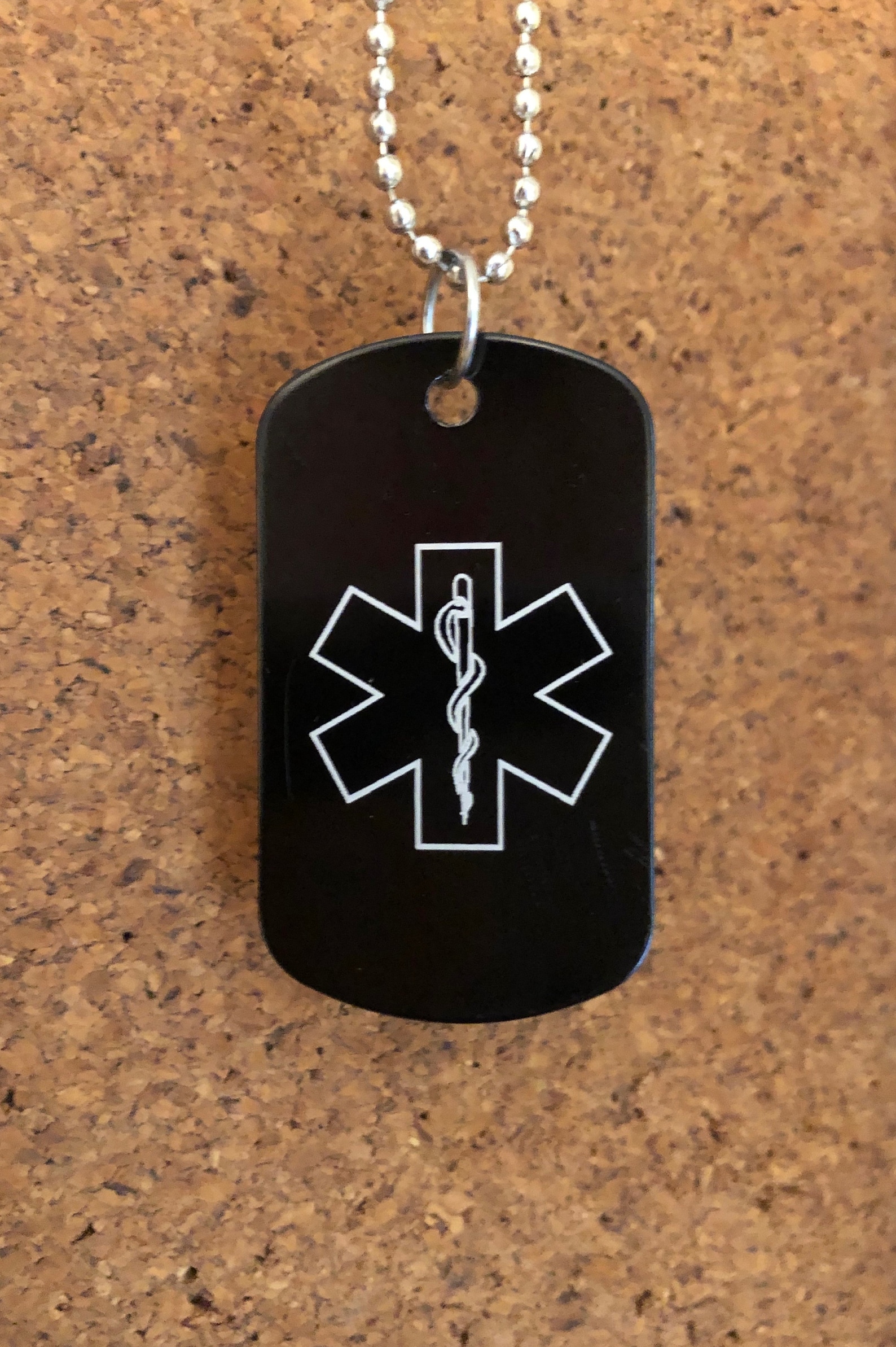 Personalized Aluminum Medical ID Dog Tag Medical Alert Dog Etsy