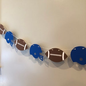 CUSTOM COLORS Football Birthday Banner, Football Garland, Football Helmet Birthday, Football Party Decor, Sports Party, Football Baby Shower