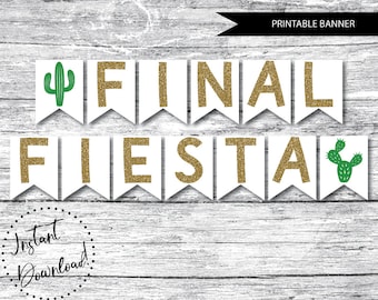 DO DRUKU Final Fiesta Bachelorette Banner, Cactus Bachelorette Banner, Fiesta Bachelorette Decor, Bachelorette Bunting, Fiesta Party Decor
