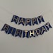 Gold Foil Happy Birthday Banner Customized Birthday Decor Etsy