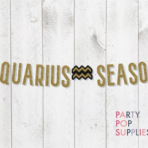 Aquarius Season Birthday Banner, Zodiac Sign Birthday, Astrology Birthday Banner, Big Aquarius Energy Banner, Astrology Birthday Decor