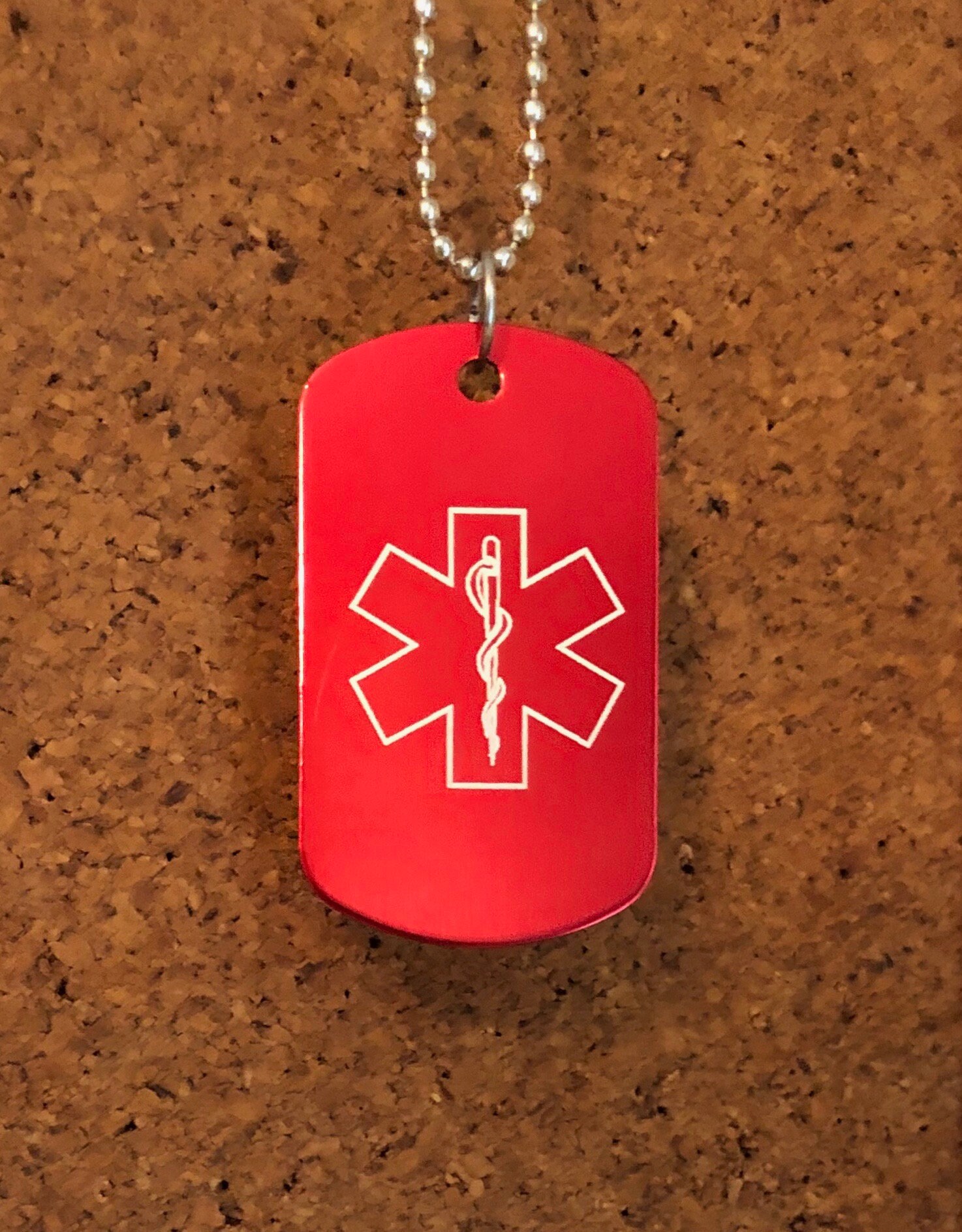Personalized Aluminum Medical ID Dog Tag Medical Alert Dog Etsy