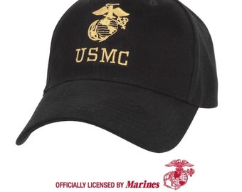 USMC EG&A Ball Cap Bordado de oro Veterano del Cuerpo de Marines de los Estados Unidos Corea Vietnam Oef Oif Gulf Vet Hat