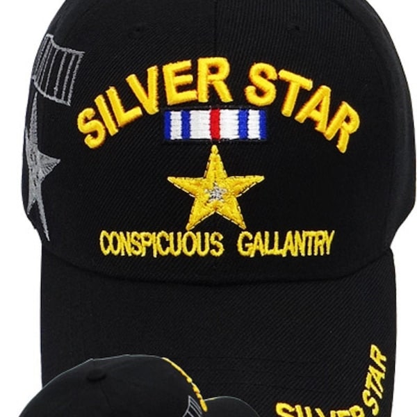 Silber Star Ball Cap Auffällige Galanterie WWII Korea Vietnam Bosnisch Panama OEF OIF Persischer Golfkrieg Irak Hut