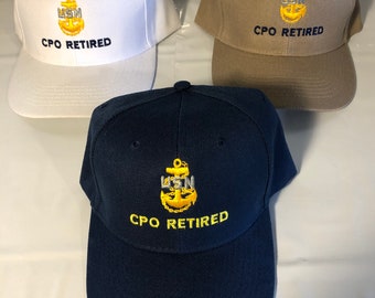 retired navy ball caps