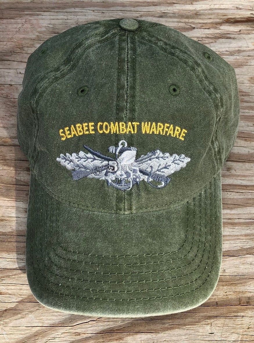 US Navy Seabee Combat Warfare Ball Cap 