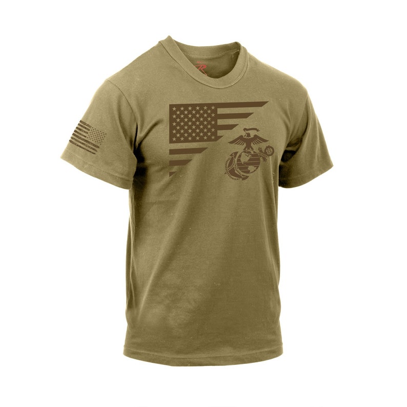 US Marine Corps Flag and EG&A T-Shirt USMC Eagle Globe and Anchor Vietnam Oef Oif Gulf War Officially Licensed image 6