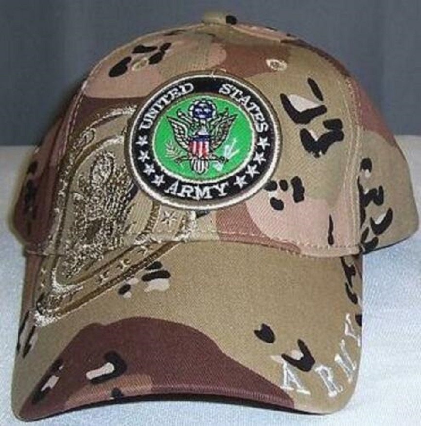 US ARMY Desert Camo Ball Cap Hat Desert Storm Infantry Armor Cavalry  Airborne Gulf War Chocolate Chip Pattern -  Norway