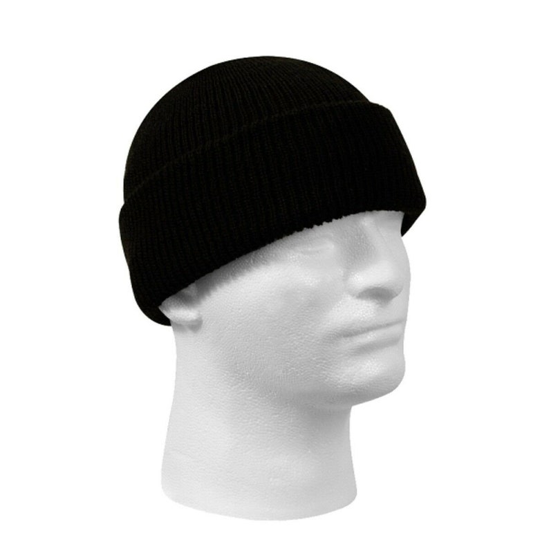 Wool Watch Cap Made in America Made to USA DoD Specs Navy USMC Army Air Force Coast Guard GSA Compliant Beanie Black