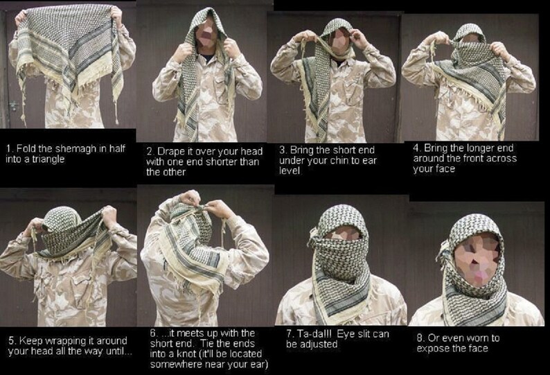 Shemagh Tactical Desert Scarf USMC US Army Navy Seals Army Etsy