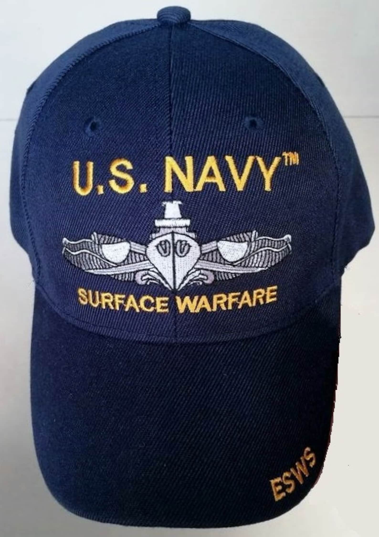 US Navy Surface Warfare Ball Cap ESWS USN Veteran Cvn Cg Ddg | Etsy