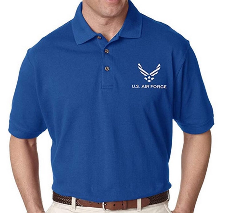 US Air Force Golf Shirt Performance Poly Moisture Wicking Polo Etsy