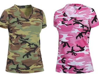 Pink camo shirts for ladies 2025