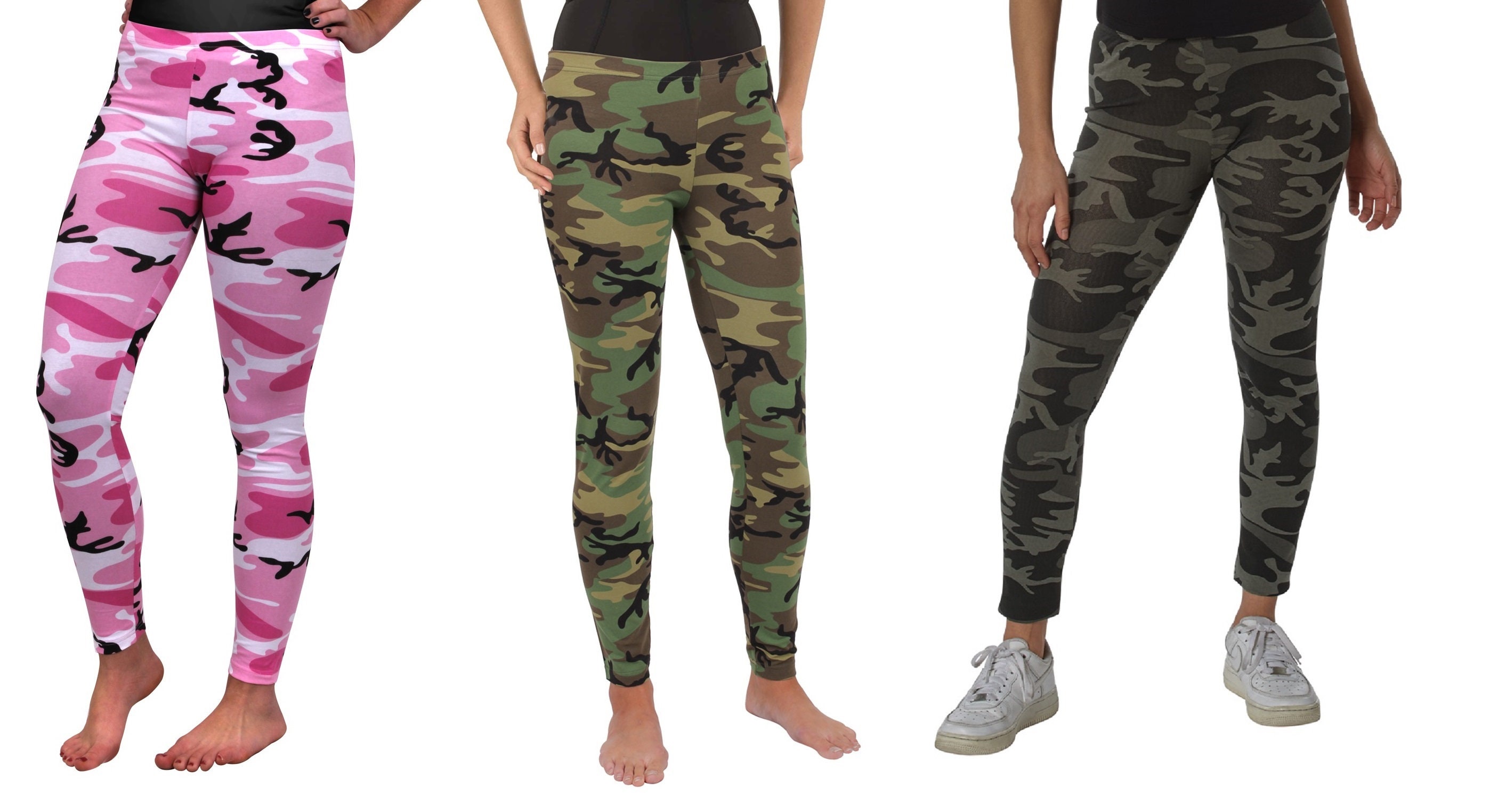 Funky Bright Colourful Neon Camo Camouflage Print Leggings