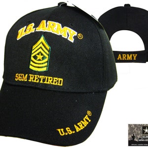US Army Sergeant Major Retired Ball Cap E-9 SGM USA Ret Licensed Hat Korea Vietnam Gulf War Oef Oif