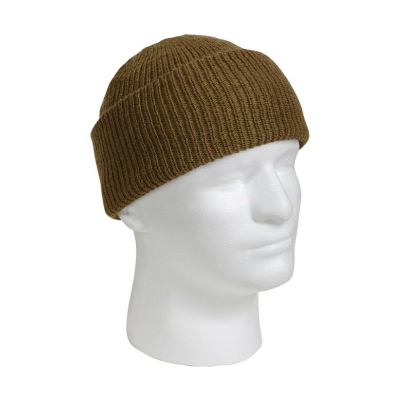 Wool Watch Cap Made in America Made to USA DoD Specs Navy USMC Army Air Force Coast Guard GSA Compliant Beanie Coyote Brown