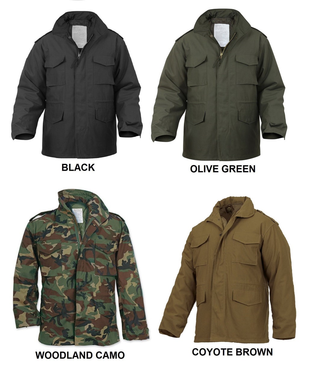 M65 Field Jacket US Army Vet Navy Seabees Military Veteran Black Olive