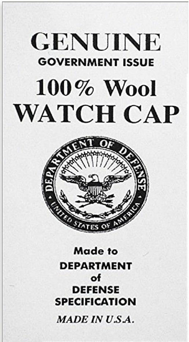 Wool Watch Cap Made in America Made to USA DoD Specs Navy USMC Army Air Force Coast Guard GSA Compliant Beanie image 2