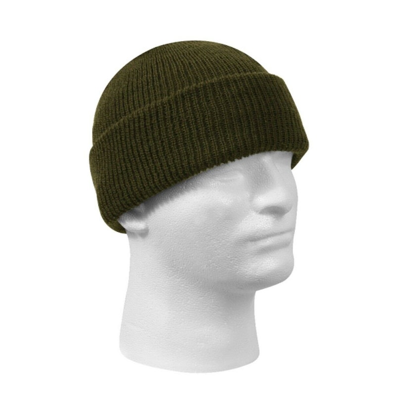 Wool Watch Cap Made in America Made to USA DoD Specs Navy USMC Army Air Force Coast Guard GSA Compliant Beanie Olive Drab OD Green