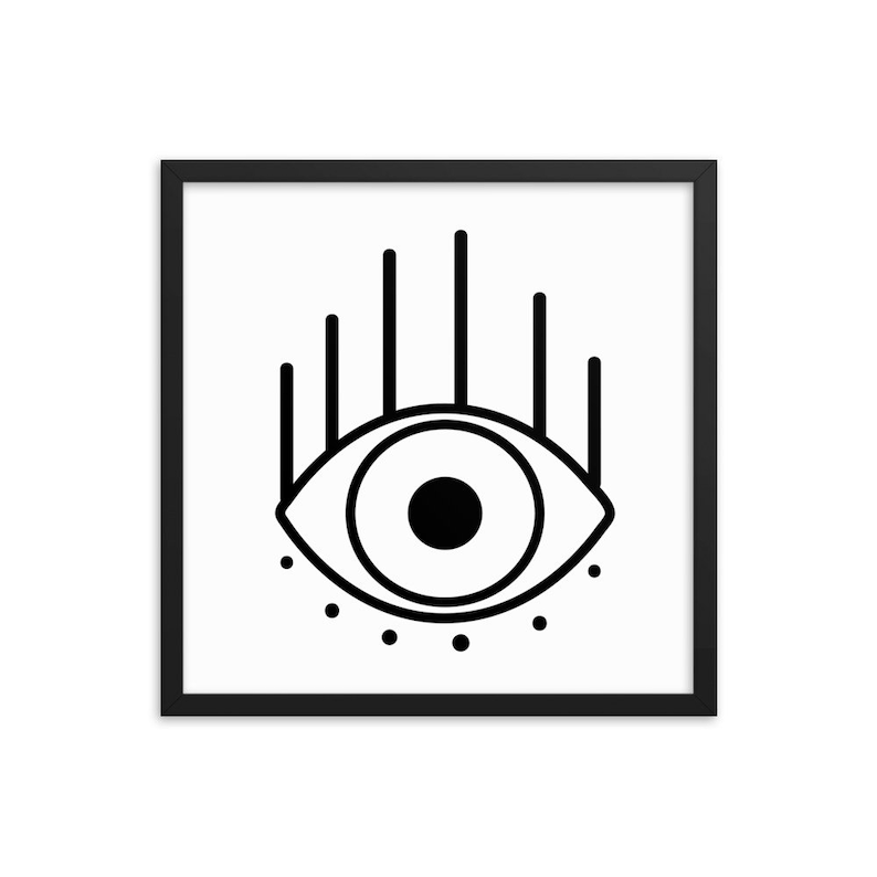 Framed Geometrical Print, Contemporary Illustration, Wall Art Decor