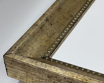 Antiqued Champagne Beaded Picture Frame – Traditional & Contemporary Home Decor – 11x14