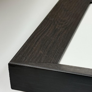 Rustic Dark Wood Picture Frame: Chiseled Ebony Finish, 8x10