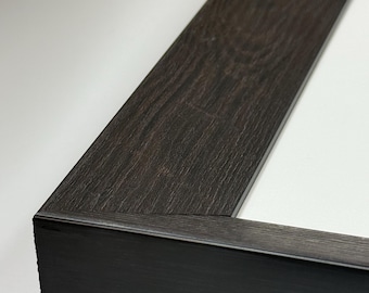 Rustic Dark Wood Picture Frame: Chiseled Ebony Finish, 8x10