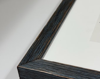 Rustic Blue Wood Picture Frame – Traditional & Contemporary Home Decor – 8x10