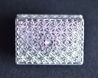 Silver Iridescent Rectangle Plastic Gift Boxes. Ring Box. Jewelry Box. Small gift box.