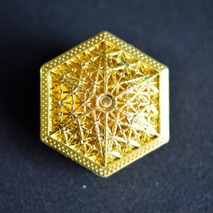 Golden Hexagon Shaped Plastic Gift Boxes. Ring Box. Jewelry Box. Small gift box. Hexagon Box