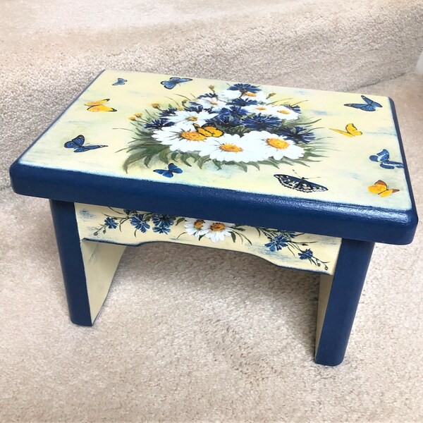 Wood Foot Stool - Etsy