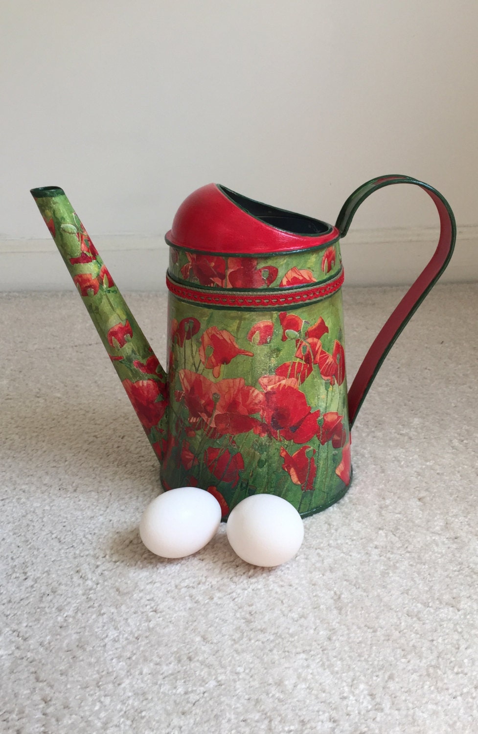 Watering Can Water Can Hand Painted Can Garden Watering Etsy