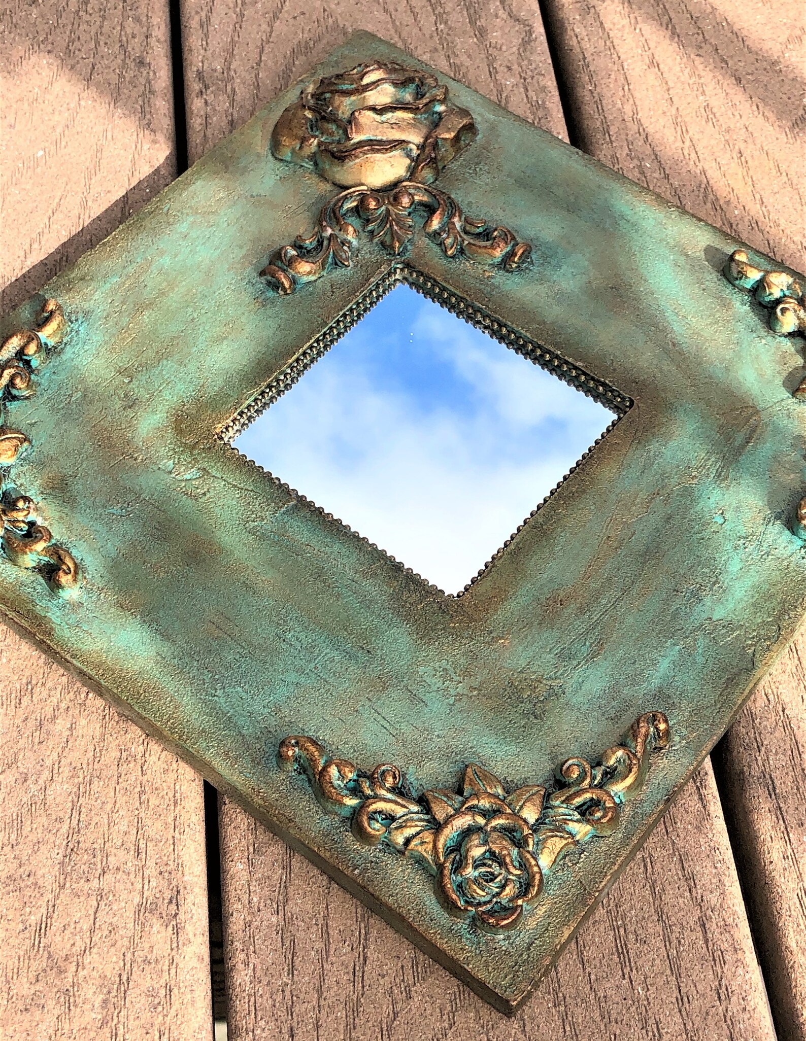 Small Framed Wall Mirror 10x10 Decorative Mirror Etsy