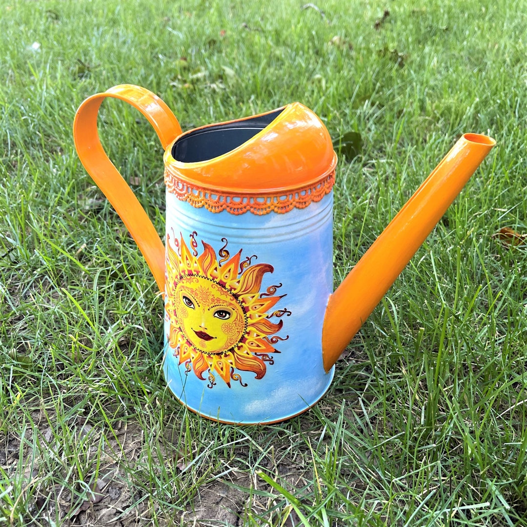 Metal Watering Can Decorative Metal Vase Indoor Water Can Etsy