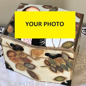 Custom Photo Wooden Memory Box: Decoupage Keepsake Box - FOR YOU, 7&quot;x5.5&quot;x5&quot;