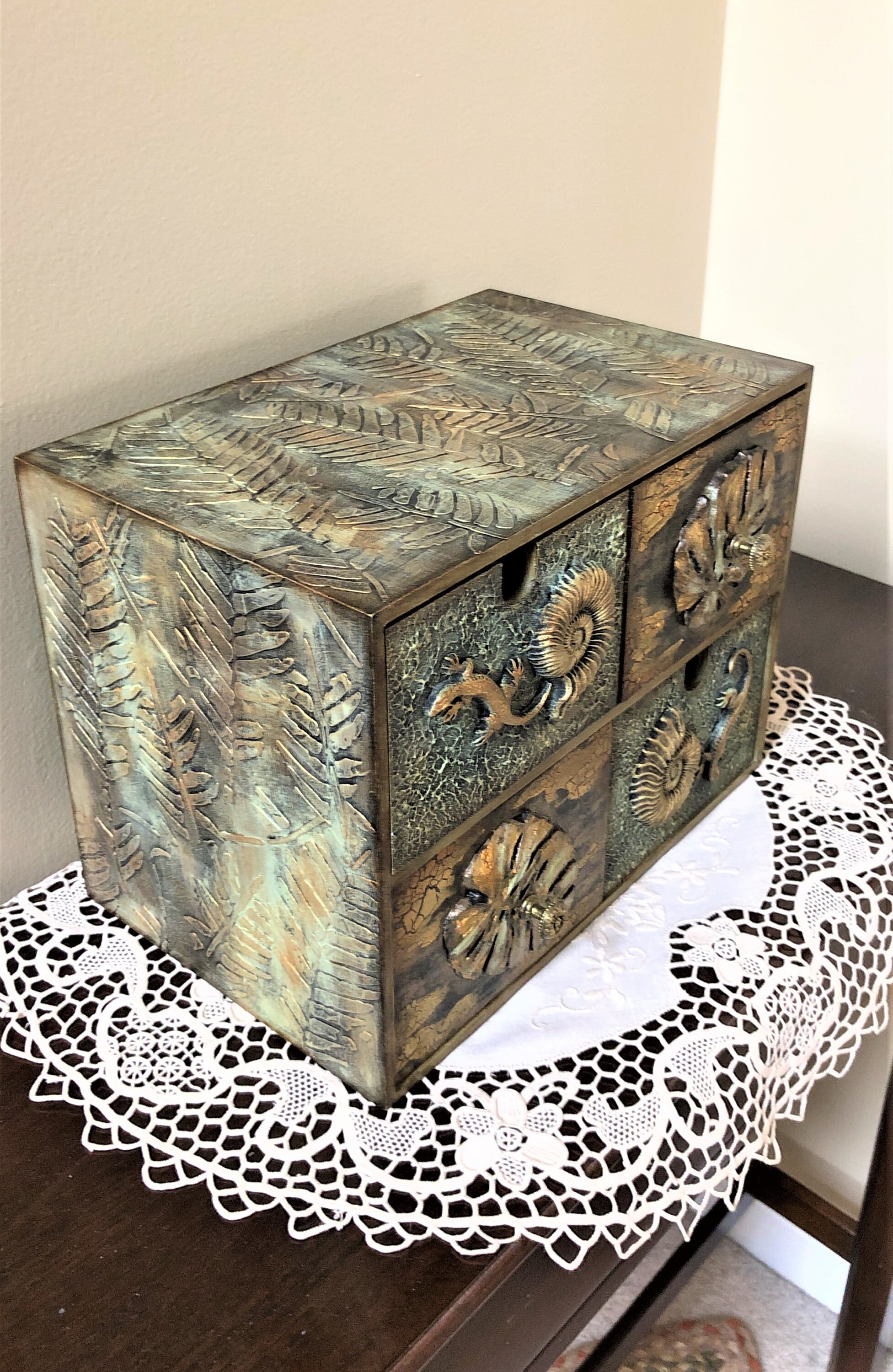 Cofre pequeño de cajones gabinete de boticario de madera | Etsy