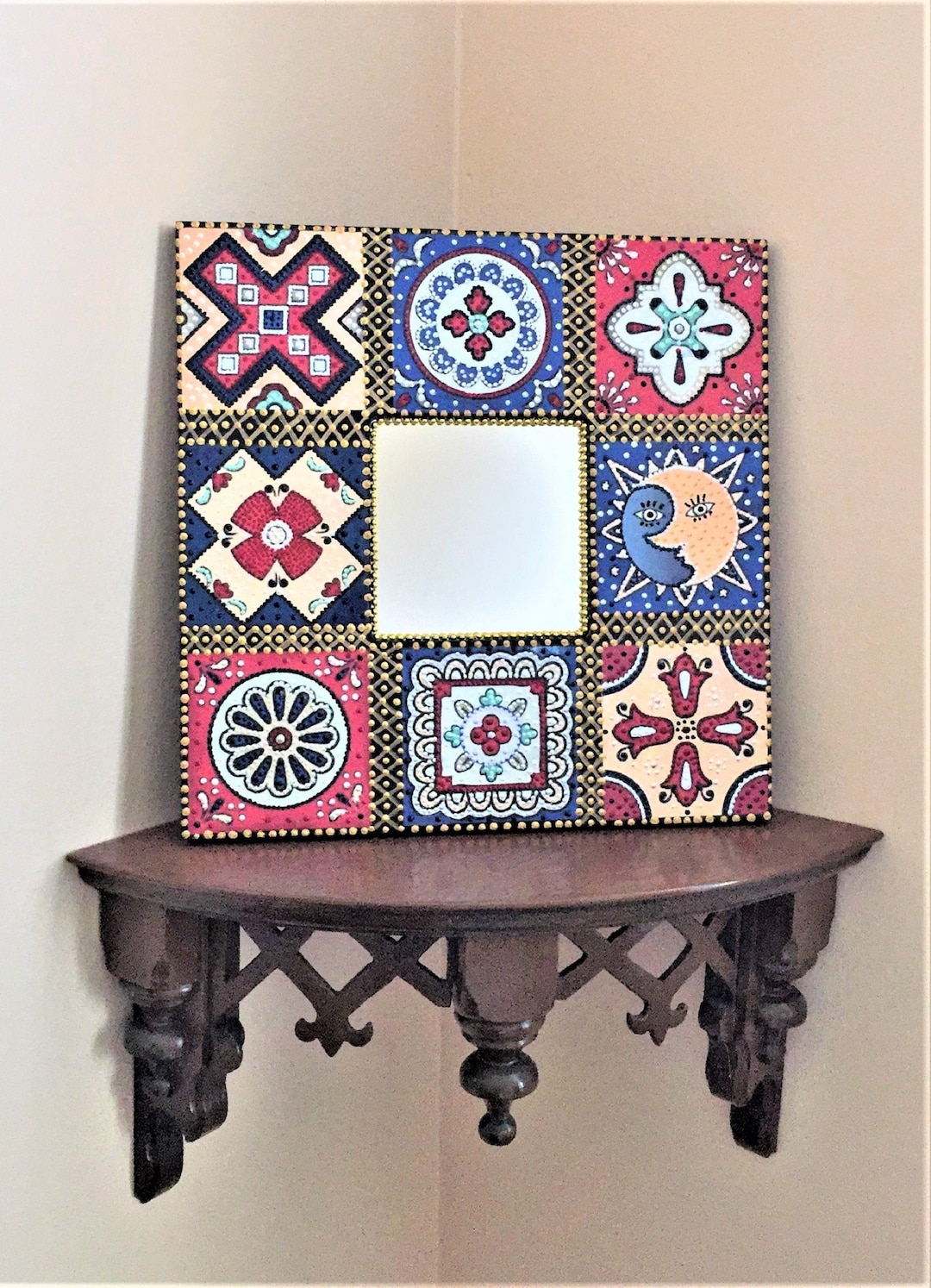 Small Wall Mirror 10x10 In, Square Framed Mirror, Gift for Everyone