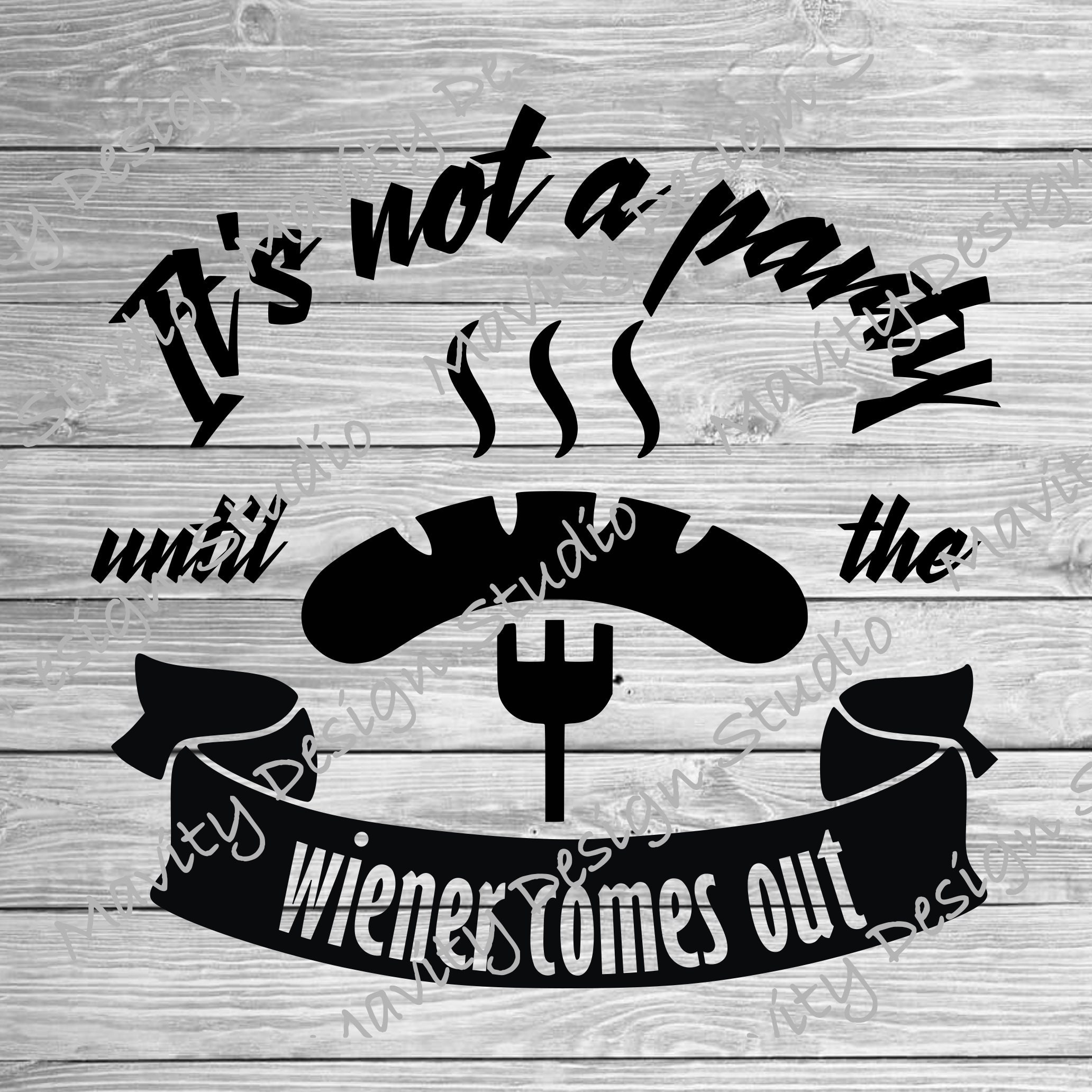 Wiener Comes Out BBQ Svg 