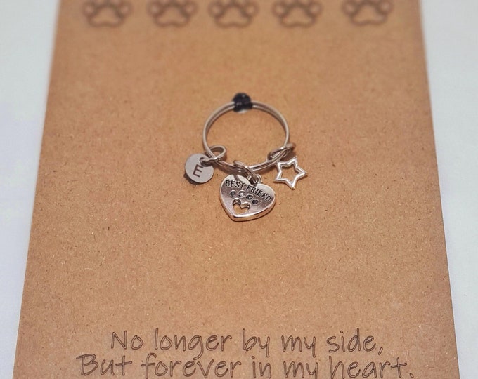 Pet Loss Memorial, Bereavement, Grief, Keyring, Keyfob, Keychain Keepsake, Gift letterbox gift, sympathy gift, In loving memory keyring card