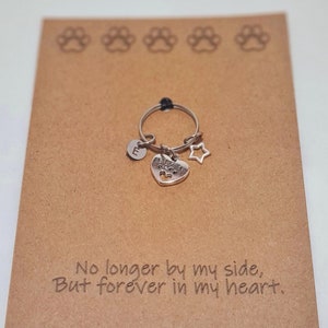 Llavero conmemorativo por la pérdida de una mascota, duelo, pena, llavero, llavero de recuerdo, regalo para buzón, regalo de condolencias, llavero con tarjeta en memoria amorosa