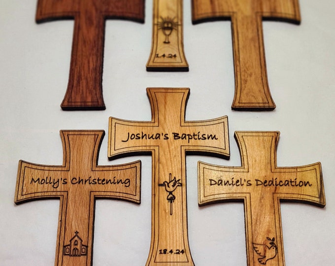 First Communion Personalised Cross, Christening, Baptism, Keepsake Gift, 1st Communion Gift,