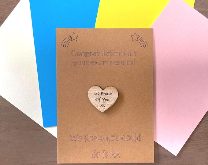 Exam Pass Congratulations Card - Exam Results - You Passed Pocket Hug, Passed Gcse's, Passed A Levels, Passed Degree Gift - You Did It