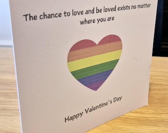 Carte de Saint-Valentin LGBTQ, carte de Saint-Valentin pour lui, carte de Saint-Valentin pour elle, carte de fierté, carte de Saint-Valentin lesbienne, carte de Saint-Valentin gay